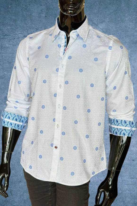 JOHN LENNON Mens Wrexham Long Sleeve Shirt - White, MENS SHIRTS, JOHN LENNON, Elwood 101