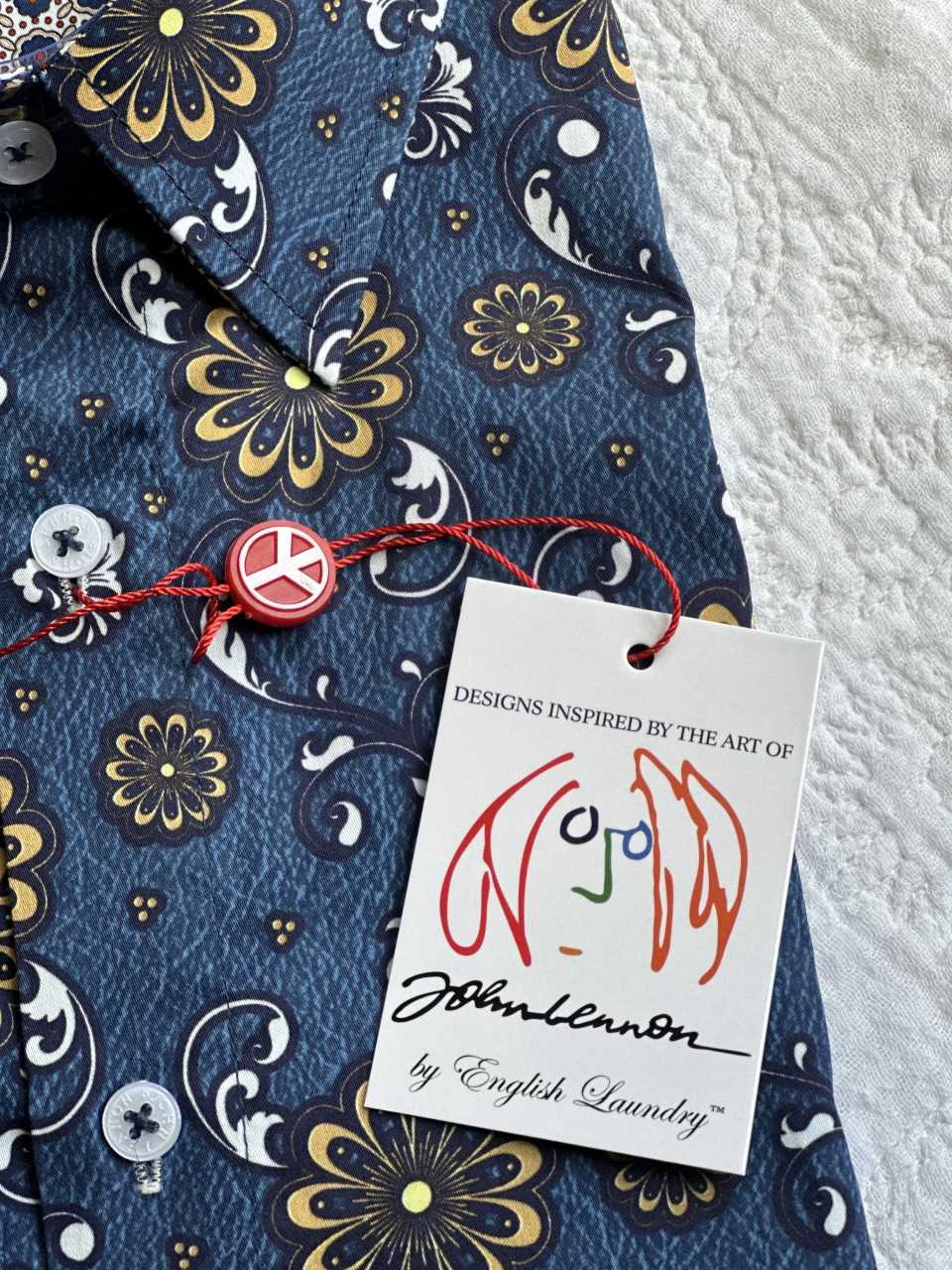JOHN LENNON Mens Petersborough Short Sleeve Shirt - Navy, MENS SHIRTS, JOHN LENNON, Elwood 101
