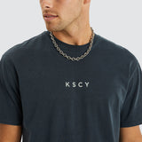 KISS CHACEY Mens Devotion Relaxed Tee Shirt - Pigment Anthracite, MENS TEE SHIRTS, KISS CHACEY, Elwood 101