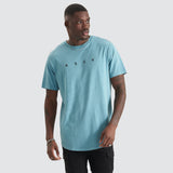 KISS CHACEY Mens Eros Dual Curved Hem Tee Shirt - Pigment Brittany Blue, MENS TEE SHIRTS, KISS CHACEY, Elwood 101