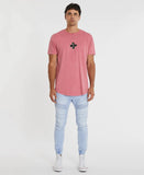 KISS CHACEY Mens Hollywood Dual Curved Hem Tee - Rapture Rose Pink, MENS TEE SHIRTS, KISS CHACEY, Elwood 101