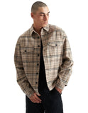 KISS CHACEY Mens Ingenuity Relaxed Overshirt - Cloud Dancer Check, MENS SHIRTS, KISS CHACEY, Elwood 101