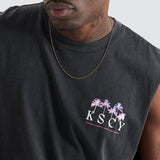 KISS CHACEY Mens Inheritance Relaxed Fit Muscle Tee Shirt  - Mineral Black, MENS TEE SHIRTS, KISS CHACEY, Elwood 101