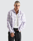 KISS CHACEY Mens La Brea Casual Long Sleeve Check Shirt - Heirloom Lilac Check, MENS SHIRTS, KISS CHACEY, Elwood 101