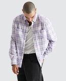 KISS CHACEY Mens La Brea Casual Long Sleeve Check Shirt - Heirloom Lilac Check, MENS SHIRTS, KISS CHACEY, Elwood 101