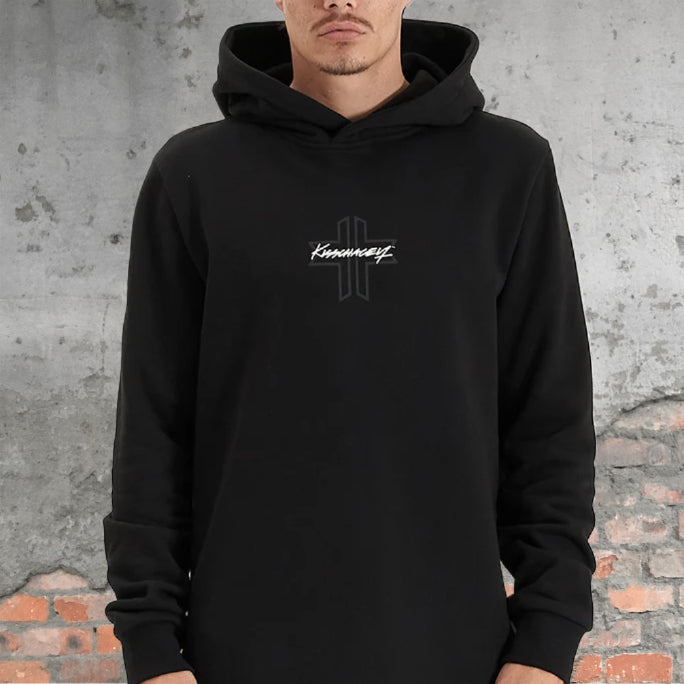 KISS CHACEY Mens Zenth Dual Curved Hem Hoodie - Jet Black, MENS HOODIES, KISS CHACEY, Elwood 101