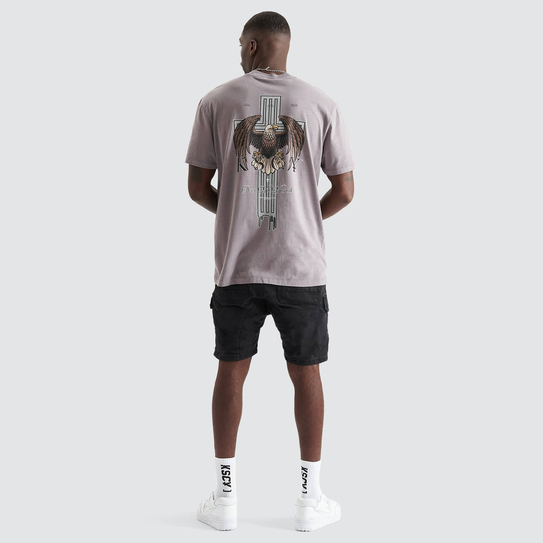 KISS CHACEY Mens Mercia Relaxed Tee Shirt - Pigment Cinder, MENS TEE SHIRTS, KISS CHACEY, Elwood 101