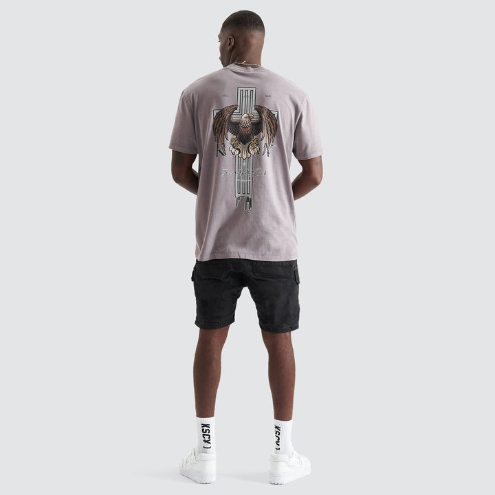 KISS CHACEY Mens Mercia Relaxed Tee Shirt - Pigment Cinder, MENS TEE SHIRTS, KISS CHACEY, Elwood 101
