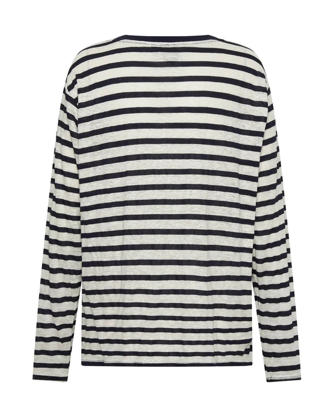 ONE TEASPOON Womens LInen Yarn Dye Stripe Longsleeve Boyfriend Tee - Blue & White, WOMENS TEES & TANKS, OneTeaspoon, Elwood 101