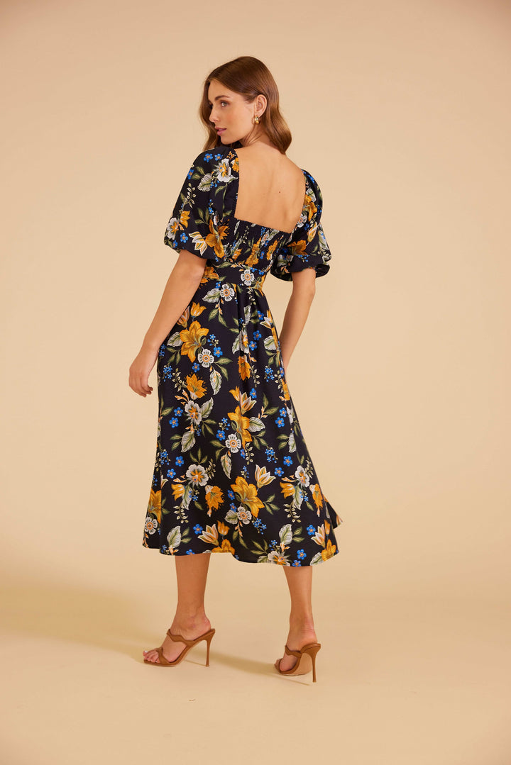 MINKPINK Womens Laurene Midi Dress - Black Floral, WOMENS DRESSES, MINKPINK, Elwood 101
