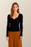 MINKPINK Womens Nora Knit Top - Black, WOMENS TOPS & SHIRTS, MINKPINK, Elwood 101