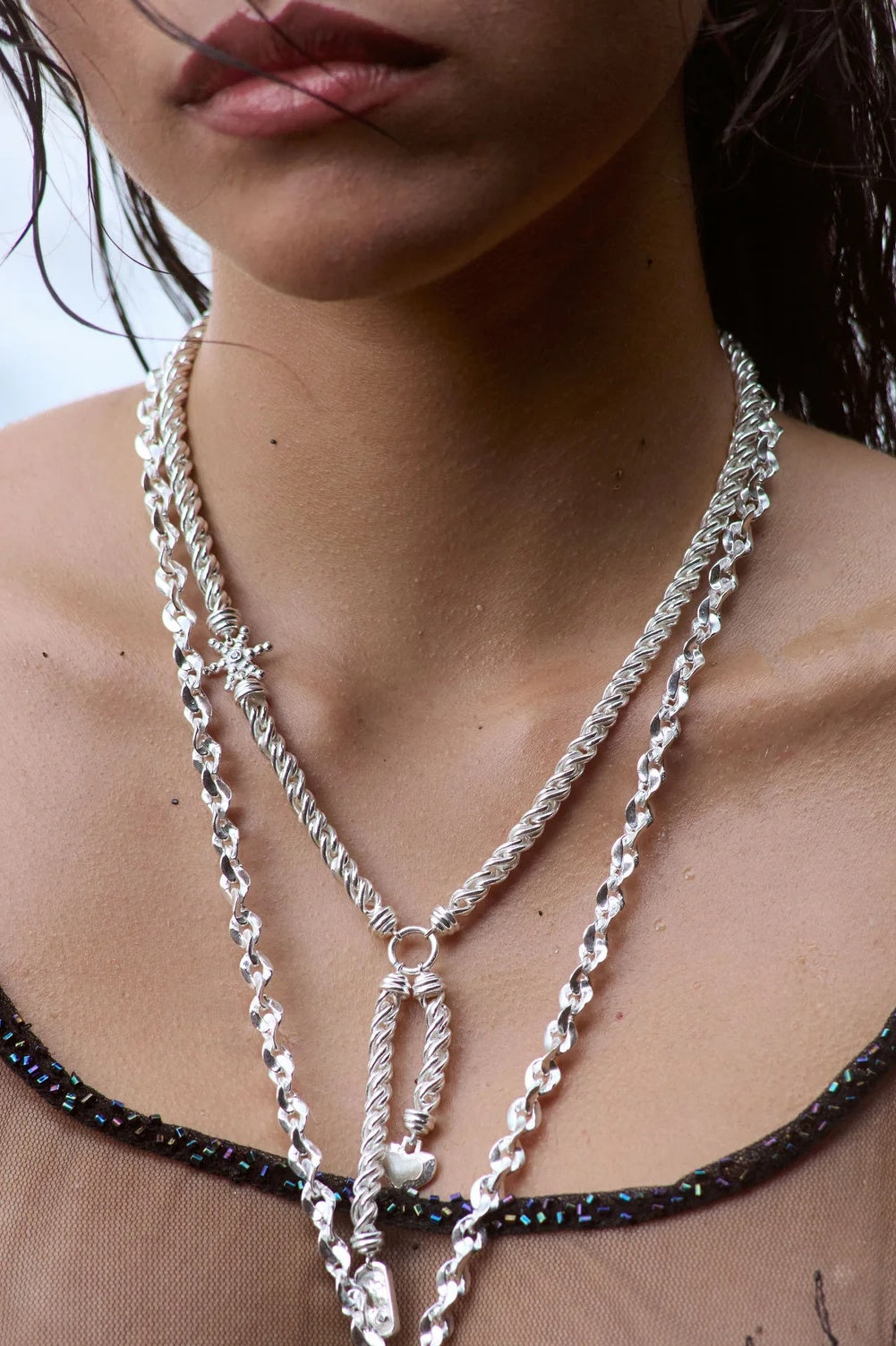 MOUNTAIN & MOON Womens Cassia Necklace - Silver Pearl, WOMENS JEWELLERY, Mountain & Moon, Elwood 101