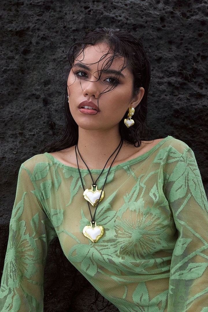 MOUNTAIN & MOON Womens Olympia Necklace - Gold Pearl, WOMENS JEWELLERY, Mountain & Moon, Elwood 101