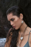 MOUNTAIN & MOON Womens Thea Earrings - Silver Pearl