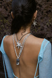 MOUNTAIN & MOON Womens Atlas Necklace - Silver Pearl