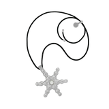 MOUNTAIN & MOON Womens Atlas Necklace - Silver Pearl