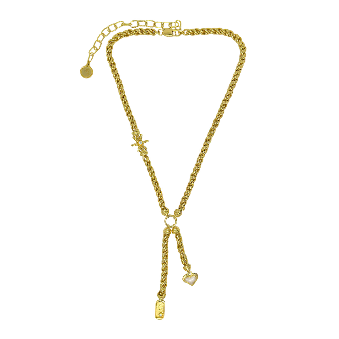 MOUNTAIN & MOON Womens Cassia Necklace - Gold Pearl, WOMENS JEWELLERY, Mountain & Moon, Elwood 101