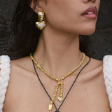 MOUNTAIN & MOON Womens Cassia Necklace - Gold Pearl