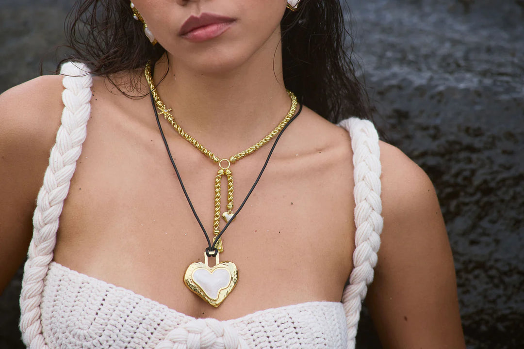 MOUNTAIN & MOON Womens Cassia Necklace - Gold Pearl, WOMENS JEWELLERY, Mountain & Moon, Elwood 101