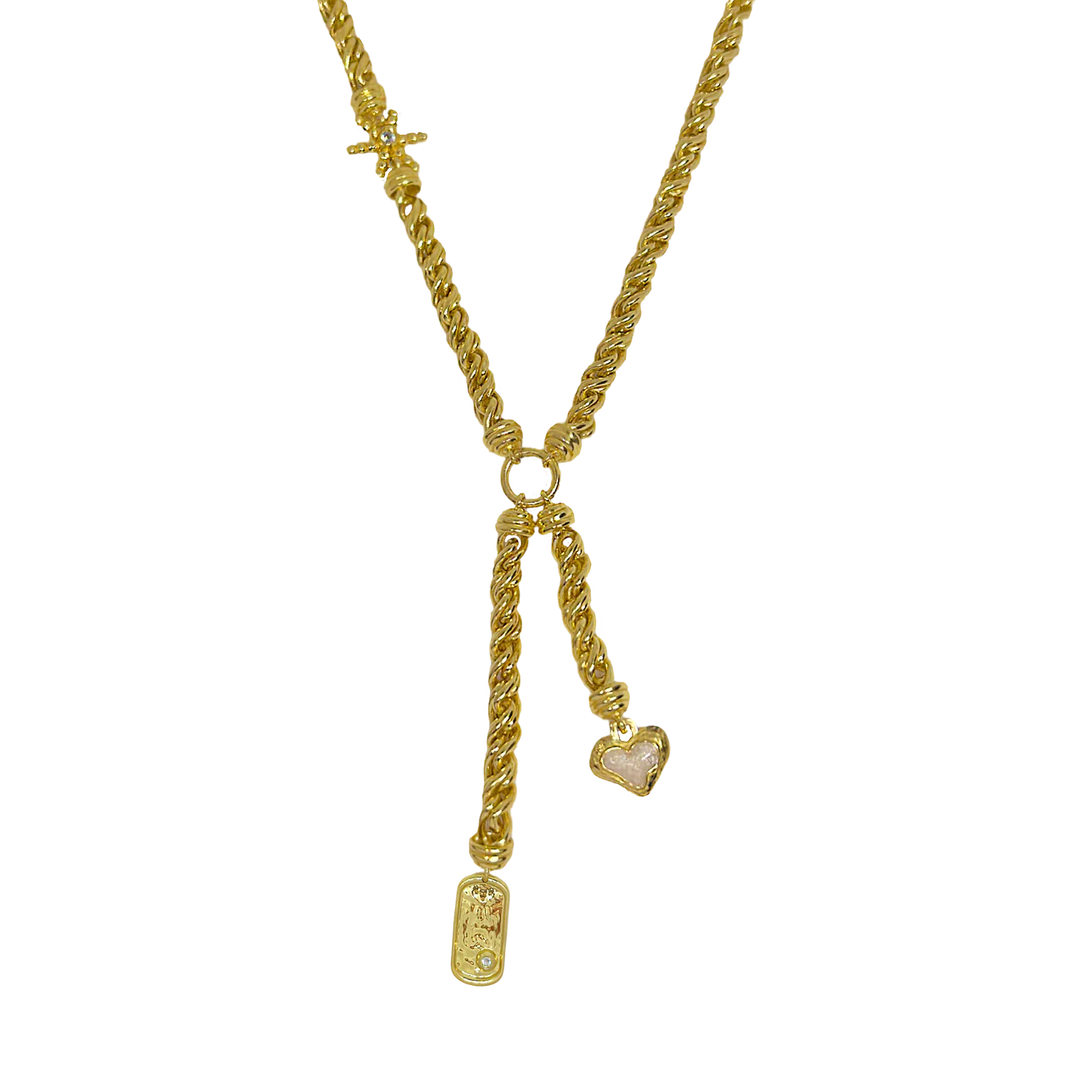 MOUNTAIN & MOON Womens Cassia Necklace - Gold Pearl, WOMENS JEWELLERY, Mountain & Moon, Elwood 101