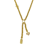 MOUNTAIN & MOON Womens Cassia Necklace - Gold Pearl