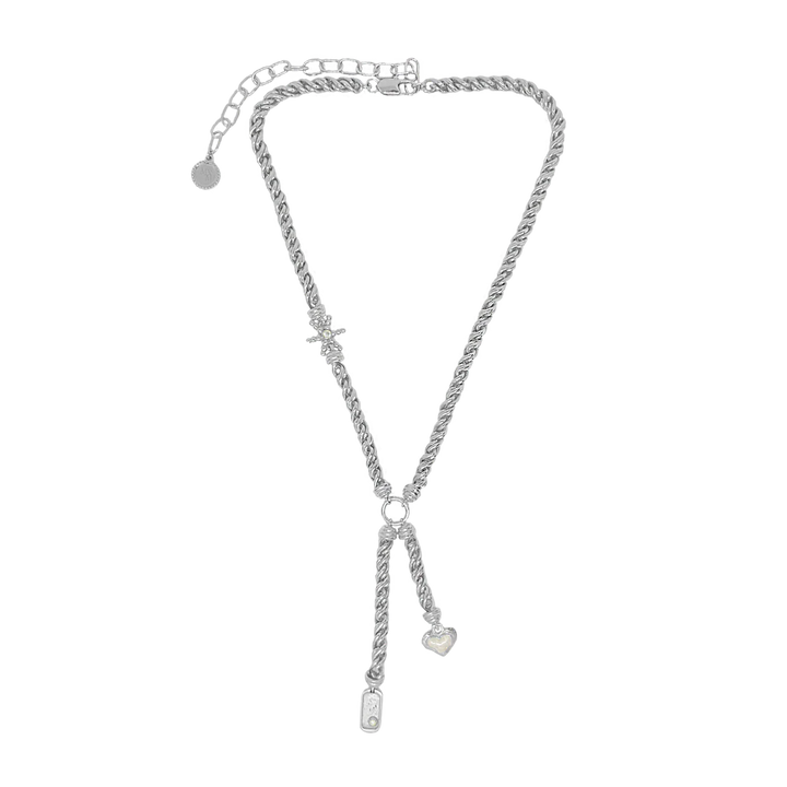 MOUNTAIN & MOON Womens Cassia Necklace - Silver Pearl, WOMENS JEWELLERY, Mountain & Moon, Elwood 101