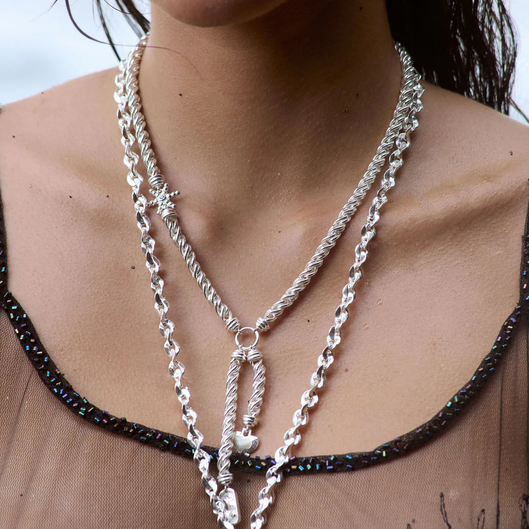 MOUNTAIN & MOON Womens Cassia Necklace - Silver Pearl, WOMENS JEWELLERY, Mountain & Moon, Elwood 101