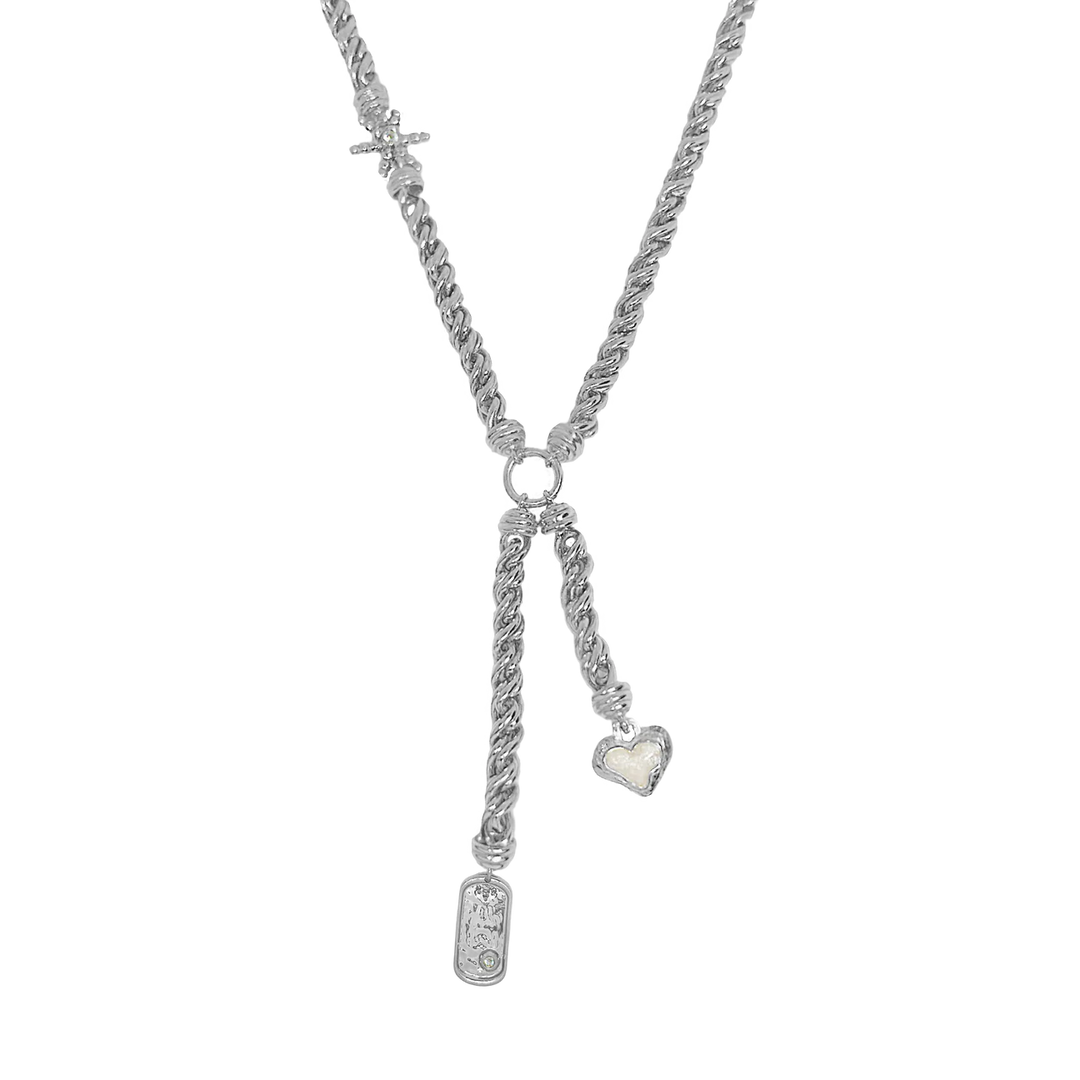MOUNTAIN & MOON Womens Cassia Necklace - Silver Pearl, WOMENS JEWELLERY, Mountain & Moon, Elwood 101