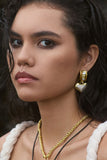 MOUNTAIN & MOON Womens Elena Earrings - Gold Pearl