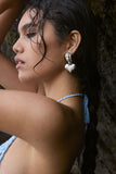 MOUNTAIN & MOON Womens Elena Earrings - Silver Pearl