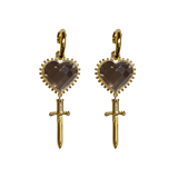 MOUNTAIN & MOON Womens Juliet Earrings - Gold Smoky Quartz, WOMENS JEWELLERY, Mountain & Moon, Elwood 101