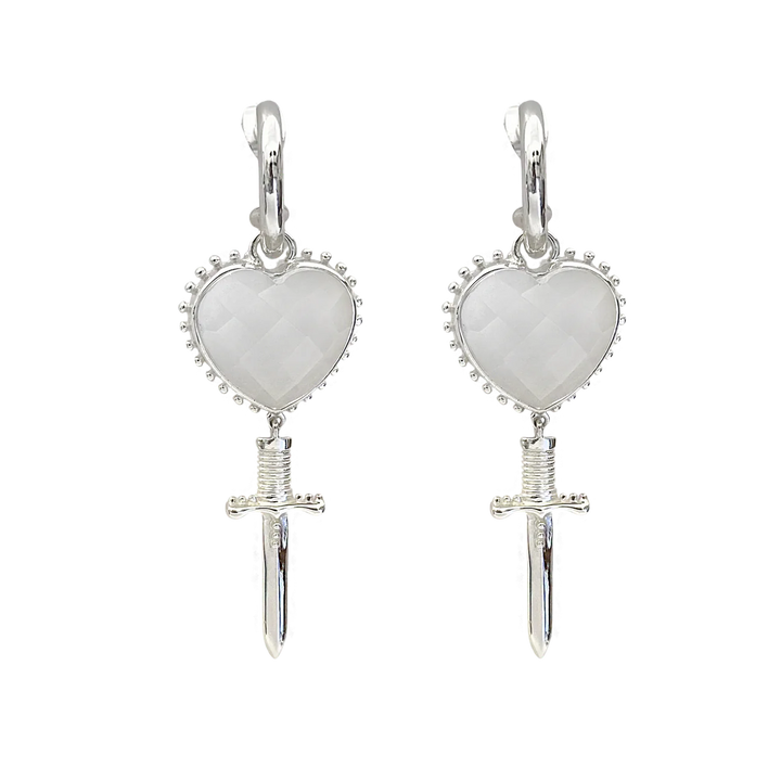 MOUNTAIN & MOON Womens Juliet Earrings - Silver Crystal Quartz, WOMENS JEWELLERY, Mountain & Moon, Elwood 101