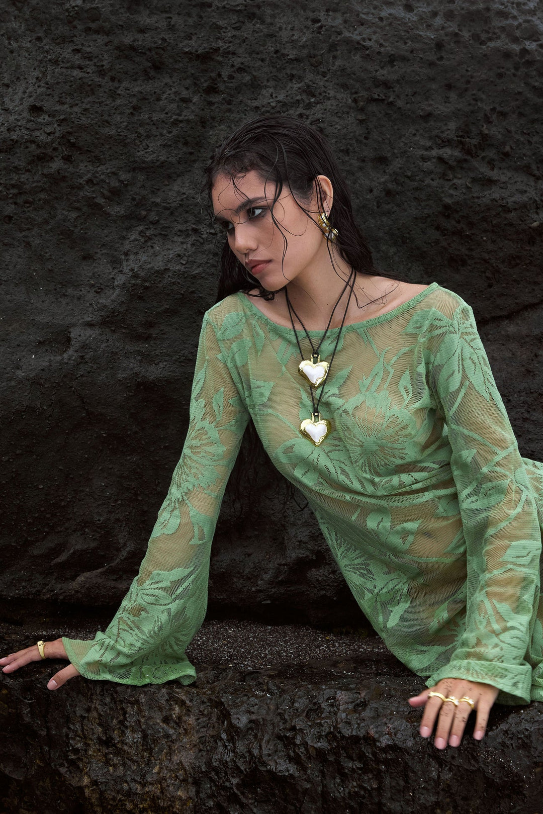 MOUNTAIN & MOON Womens Olympia Necklace - Gold Pearl, WOMENS JEWELLERY, Mountain & Moon, Elwood 101