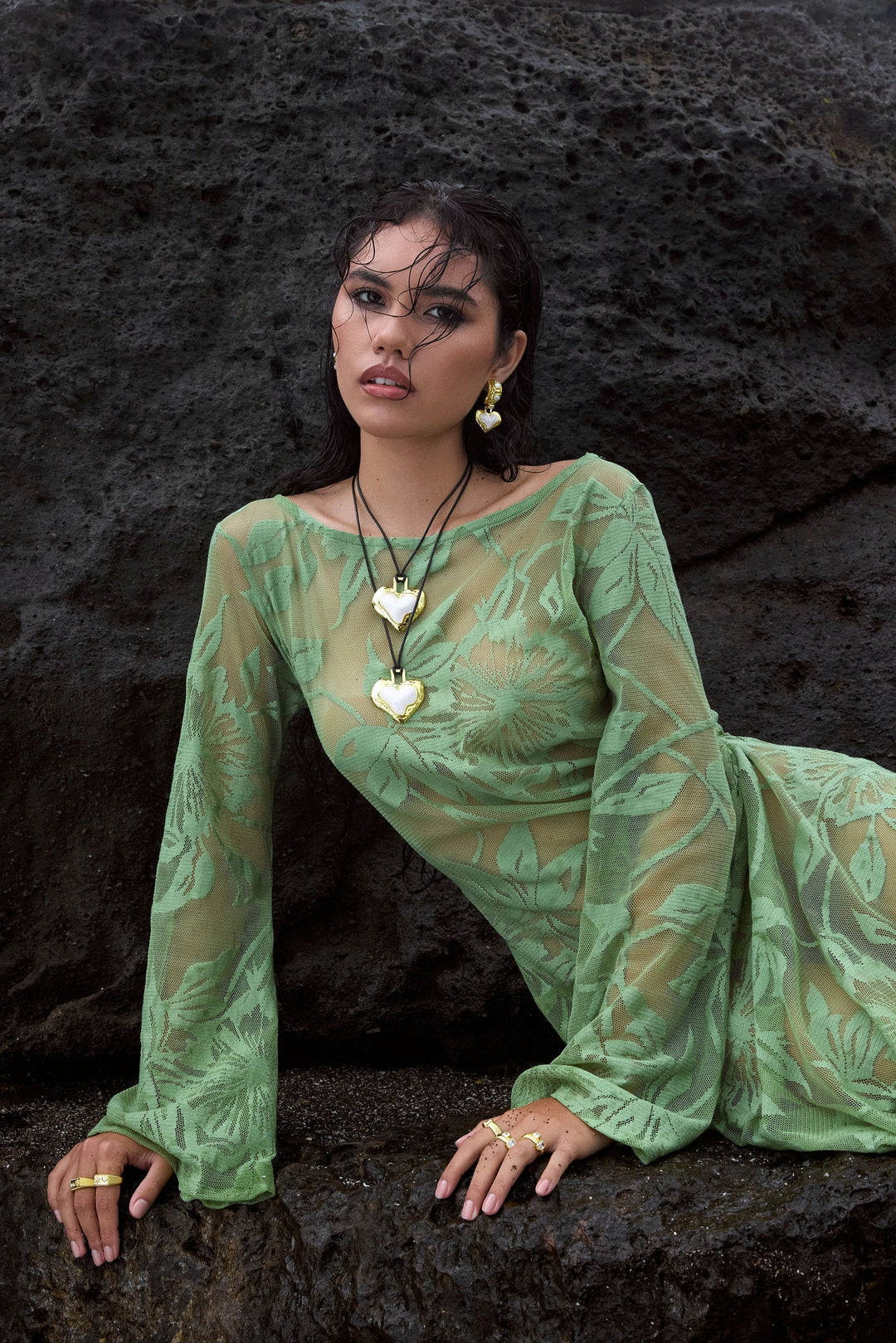 MOUNTAIN & MOON Womens Olympia Necklace - Gold Pearl, WOMENS JEWELLERY, Mountain & Moon, Elwood 101