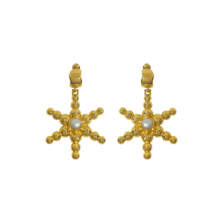 MOUNTAIN & MOON Womens Thea Earrings - Gold Pearl, WOMENS JEWELLERY, Mountain & Moon, Elwood 101