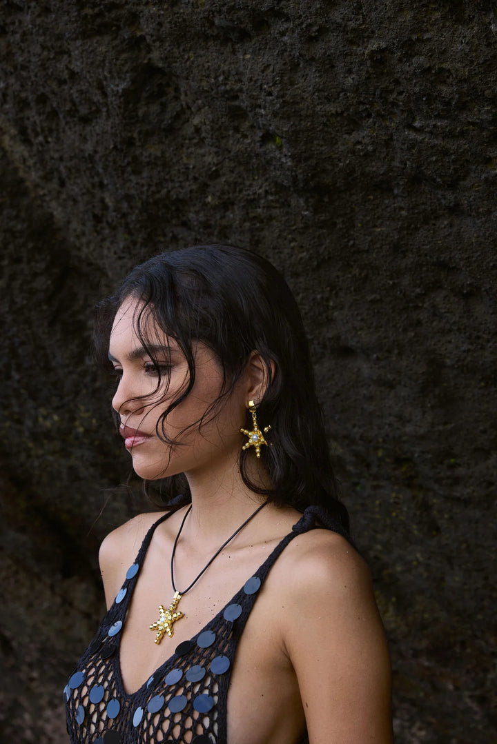 MOUNTAIN & MOON Womens Thea Earrings - Gold Pearl, WOMENS JEWELLERY, Mountain & Moon, Elwood 101
