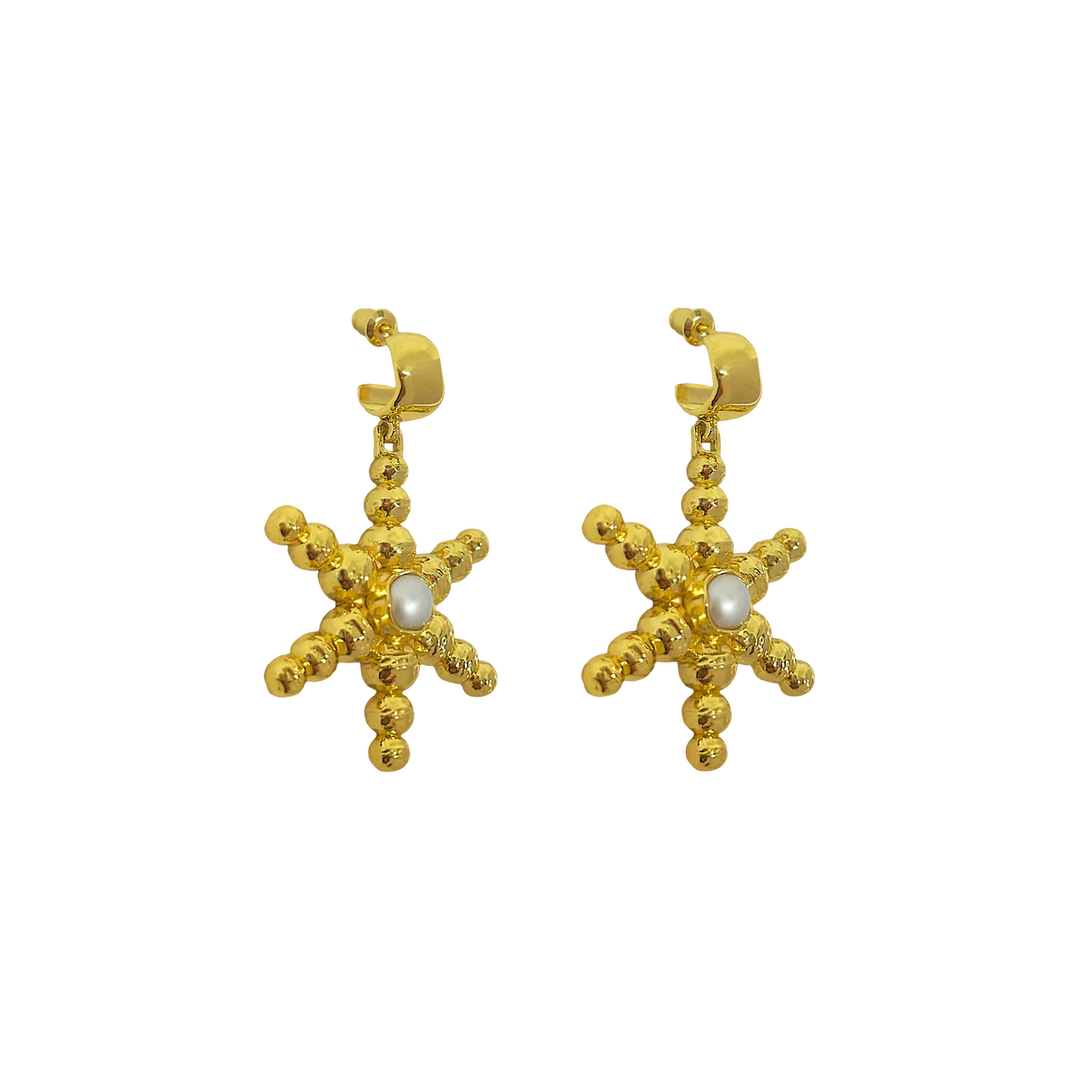 MOUNTAIN & MOON Womens Thea Earrings - Gold Pearl, WOMENS JEWELLERY, Mountain & Moon, Elwood 101