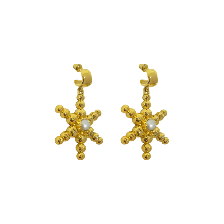 MOUNTAIN & MOON Womens Thea Earrings - Gold Pearl, WOMENS JEWELLERY, Mountain & Moon, Elwood 101