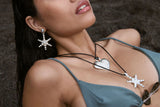 MOUNTAIN & MOON Womens Thea Earrings - Silver Pearl