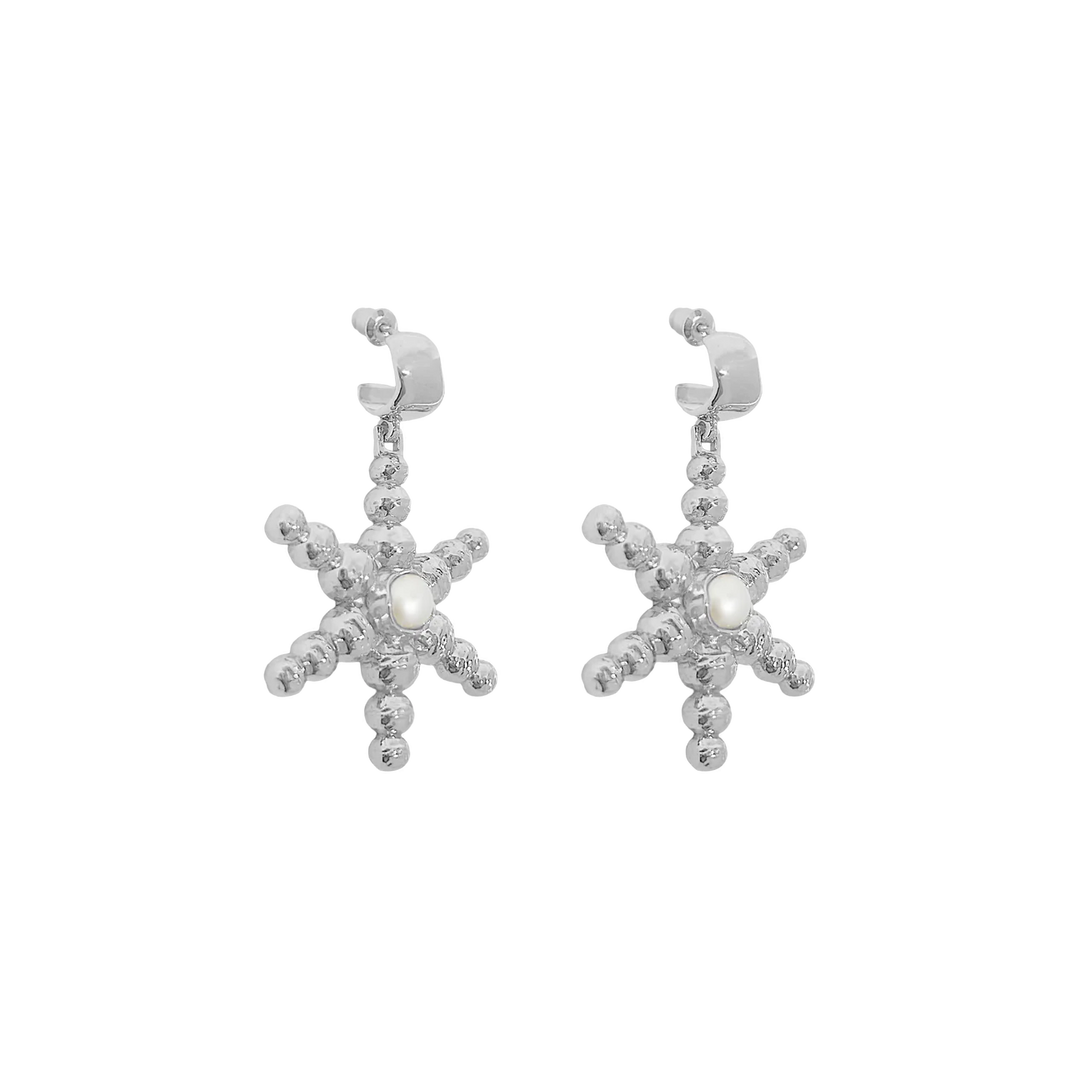 MOUNTAIN & MOON Womens Thea Earrings - Silver Pearl, WOMENS JEWELLERY, Mountain & Moon, Elwood 101