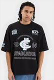 NENA & PASADENA  AFL Mens Carlton Blues Mega Loop Back Tee - Jet Black, MENS TEE SHIRTS, NENA PASADENA, Elwood 101