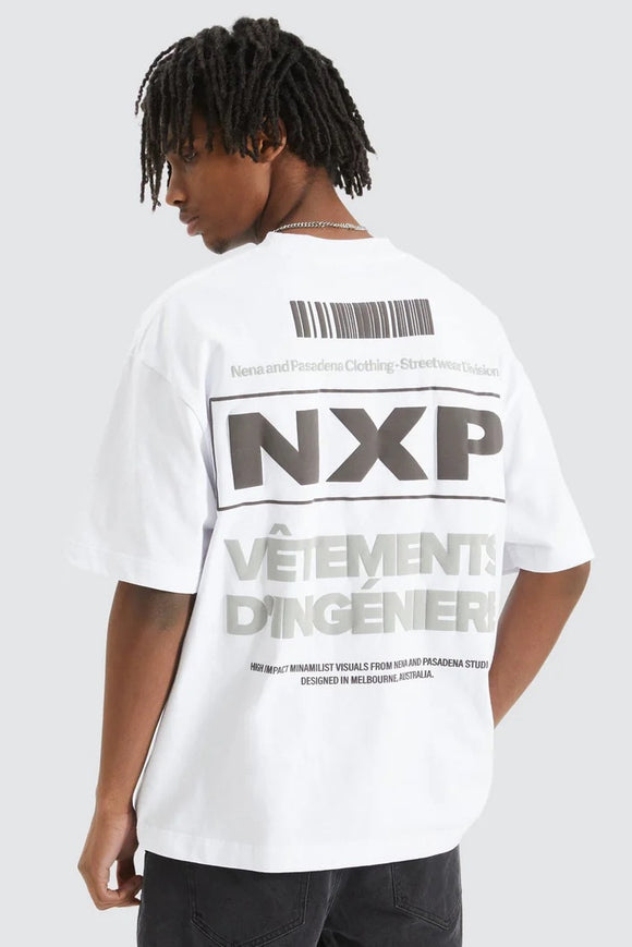 NENA & PASADENA Mens Vetements Tee - Optical White, MENS TEE SHIRTS, NENA PASADENA, Elwood 101
