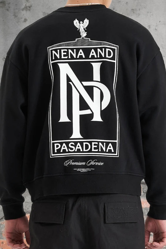 NENA & PASADENA Mens Wright Sweater - Jet Black, MENS KNITS & SWEATERS, NENA PASADENA, Elwood 101