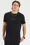 NENA & PASADENA Mens Blackout Cape Back Tee Shirt - Jet Black, MENS TEE SHIRTS, NENA PASADENA, Elwood 101