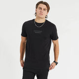 NENA & PASADENA Mens Blackout Cape Back Tee Shirt - Jet Black, MENS TEE SHIRTS, NENA PASADENA, Elwood 101