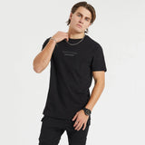 NENA & PASADENA Mens Blackout Cape Back Tee Shirt - Jet Black, MENS TEE SHIRTS, NENA PASADENA, Elwood 101