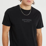 NENA & PASADENA Mens Blackout Cape Back Tee Shirt - Jet Black, MENS TEE SHIRTS, NENA PASADENA, Elwood 101