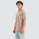 NENA & PASADENA Mens Blackout Cape Back Tee Shirt - Pigment Etherea Grey, MENS TEE SHIRTS, NENA PASADENA, Elwood 101