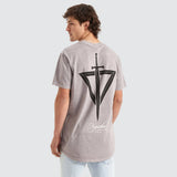 NENA & PASADENA Mens Dagger Cape Back Tee Shirt - Pigment Alloy, MENS TEE SHIRTS, NENA PASADENA, Elwood 101