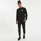 NENA & PASADENA Mens Domain Relaxed Long Sleeve Tee Shirt - Jet Black, MENS TEE SHIRTS, NENA PASADENA, Elwood 101